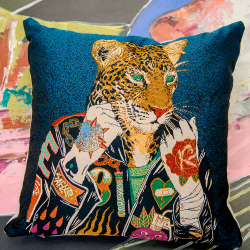 Подушка декоративная 45х45 Объект мечты Харли эмеральд