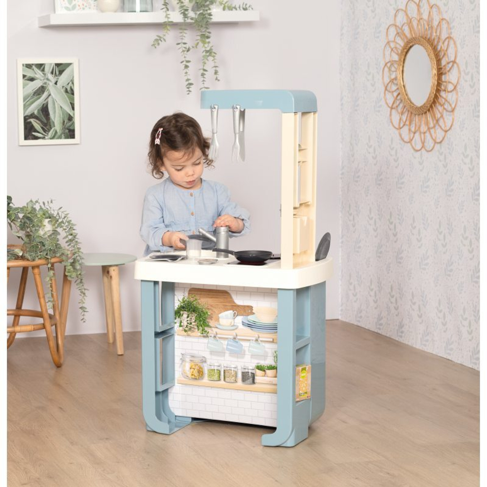 Детская электронная  кухня Bon Appetit с 23 аксессуарами голубая Smoby 310823