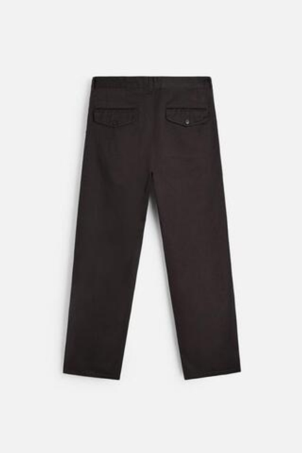 ZARA БРЮКИ RELAXED-FIT, ТЕМНО-КОРИЧНЕВЫЙ