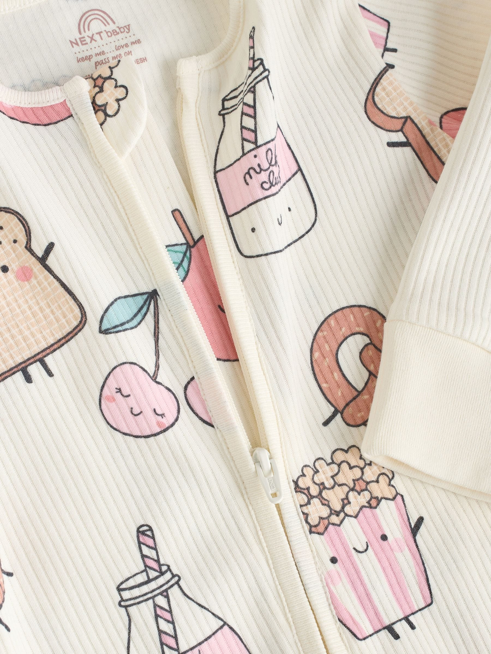 Комбинезон / Cлип для малышей Next F35-965, 3 шт., Розовый, Бежевый