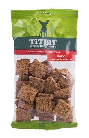 Titbit начос в мясной обсыпке для собак Золотая коллекция 75 г