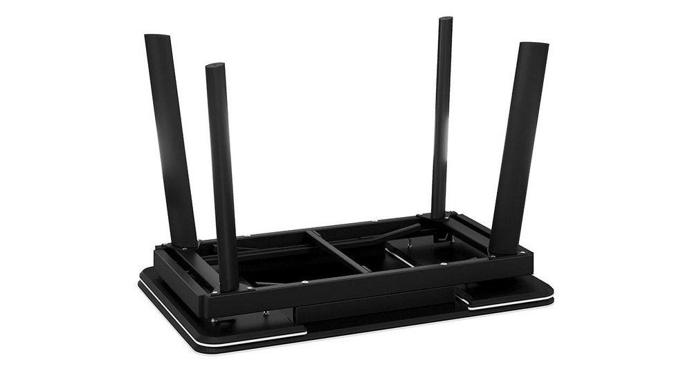 Стол кухонный обеденный раздвижной Черный муар/Керамика матовая черный мрамор 110(169)х70х77 см