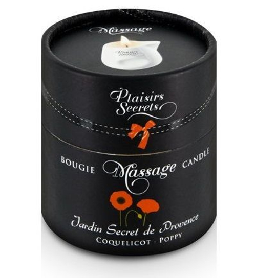 Массажная свеча с ароматом мака Jardin Secret De Provence Coquelicot - 80 мл.