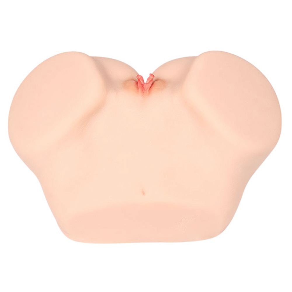 Телесный мастурбатор-полуторс с двумя любовными отверстиями Kokos Vanilla Onahole Real Vagina M01-003-13D