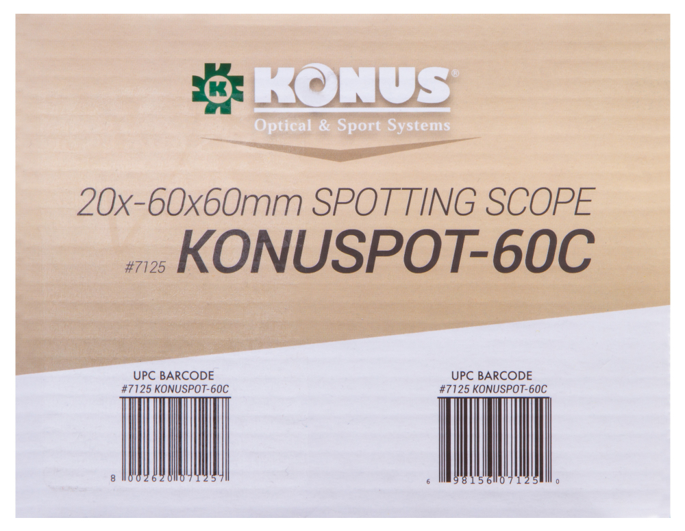 Зрительная труба Konus Konuspot-60C 20–60x60