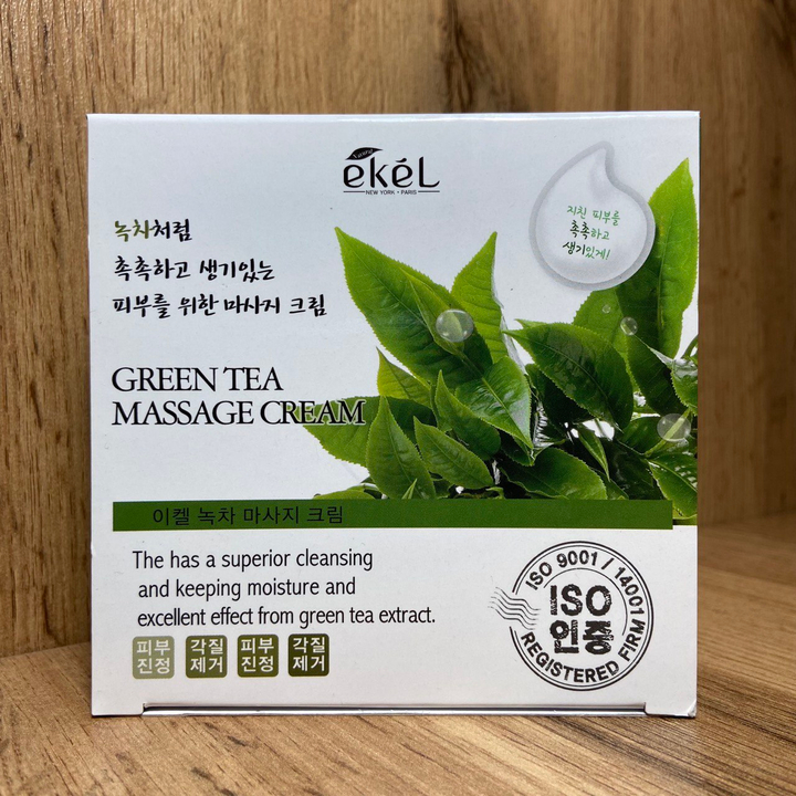 Крем для лица Ekel Green Tea Massage Cream массажный с экстрактом зеленого чая 300 мл