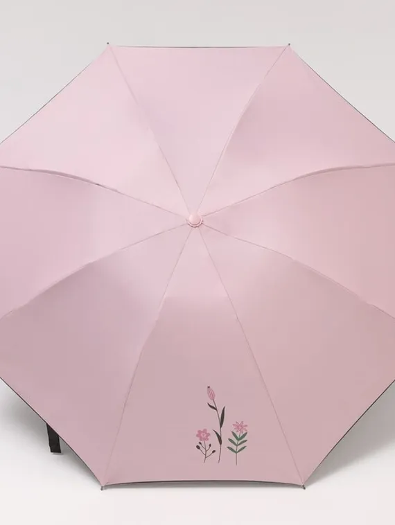 Зонт механический «Цветы», ветроустойчивый, 4 сложения, 8 спиц, R = 48 см, цвет МИКС