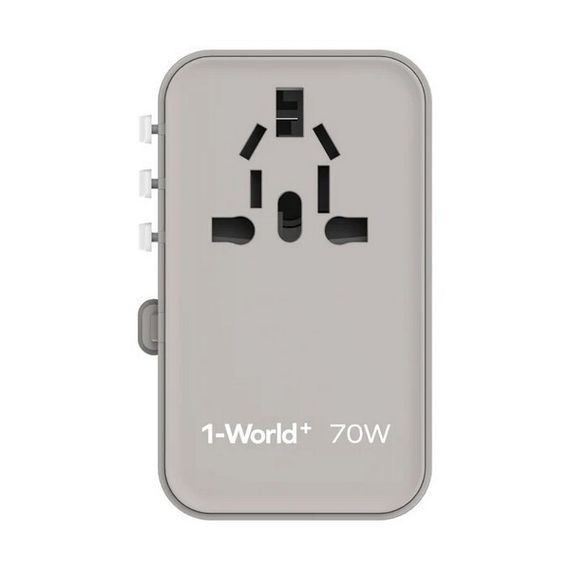 Универсальное сетевое зарядное устройство Momax UA18 1-World+ 70W GaN Tech 3-Port+AC