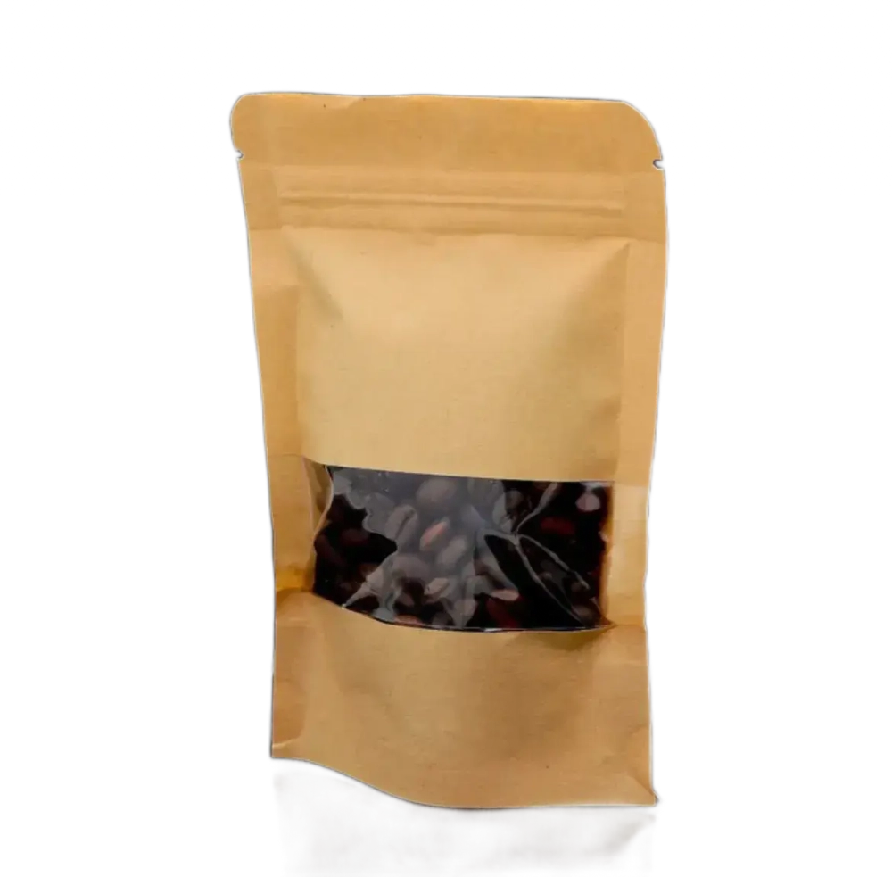 Пакет Zip-lock Крафт с прямоугольным окном 9 х 14 см