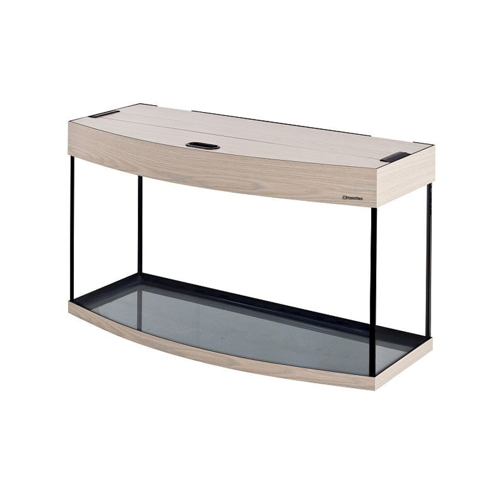 Аквариум LUX Ф115 / 110л фигурный Выбеленный дуб LED (80*35*49)+Крышка, светильник LEDDY TUBE Retro