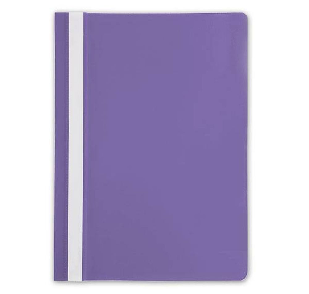 Папка скоросшиватель LITE А4 фиол. пластик 110 мкм карман д/маркир.этикет.