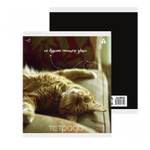 Тетрадь 48л., А5, клетка, Alingar "Кошки", скрепка, мелованый картон ( стандарт), блок офсет, 5 дизайнов в пленке т/у