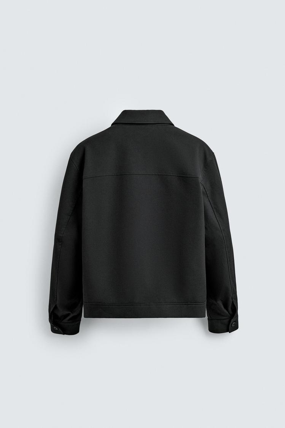 ZARA КУРТКА-РУБАШКА REGULAR FIT, ЧЕРНЫЙ