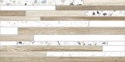 Настенная плитка ALMA Ceramica TWU09BLB024 Bilbao 50x24.9 микс глянцевая рельефная под полосы