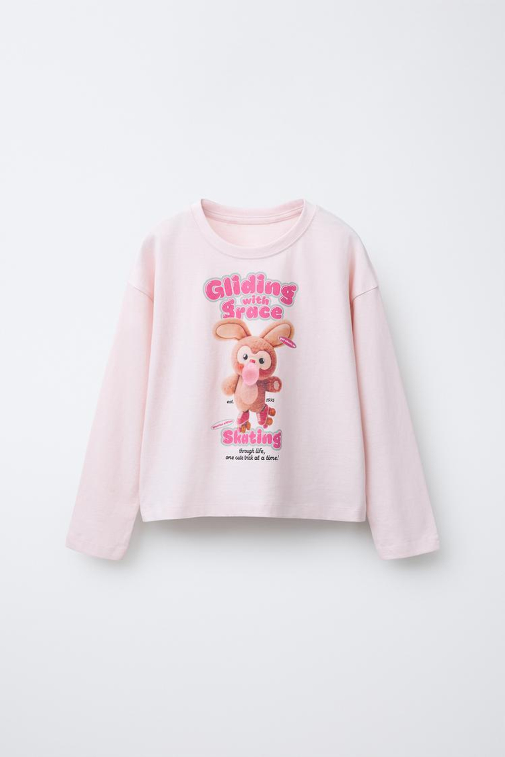 ZARA ПИЖАМА С ПРИНТОМ «КРОЛИК», РОЗОВЫЙ