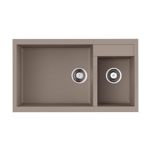 кухонная мойка Omoikiri Tedori 86-2-LB-SA Tetogranit/бежевый
