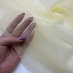 Бюстовая сетка неэластичная бледно-желтая, Lauma