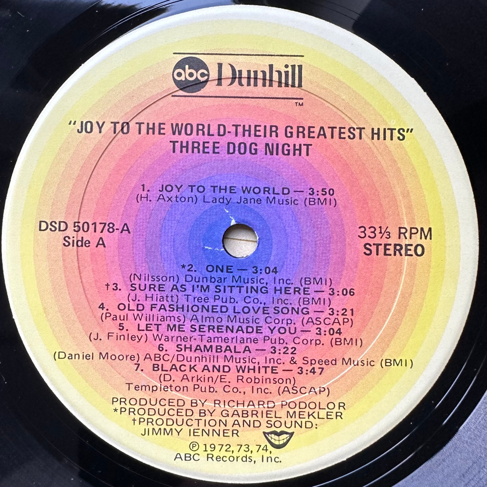 Three Dog Night - Joy To The World - Their Greatest Hits (США 1975г.)