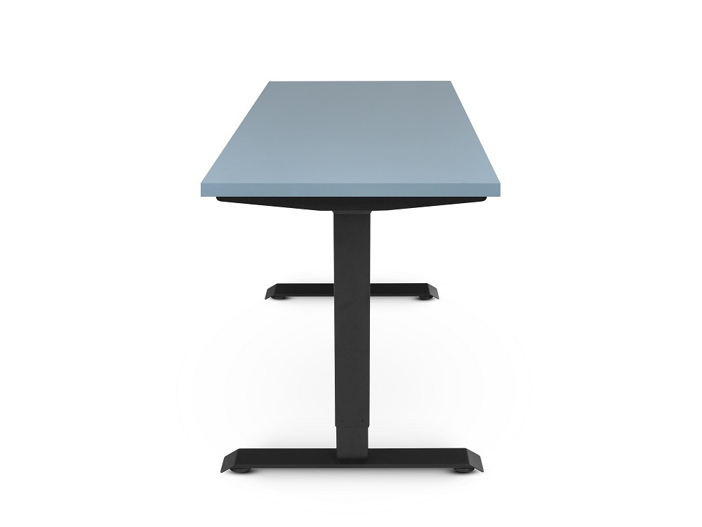Регулируемый компьютерный стол Bazalt с регулировкой по высоте — столешница МДФ Серый