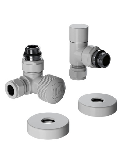 Набор термостатический трехосевой Royal Thermo Design Pro 15мм М30х1,5 (Белый)