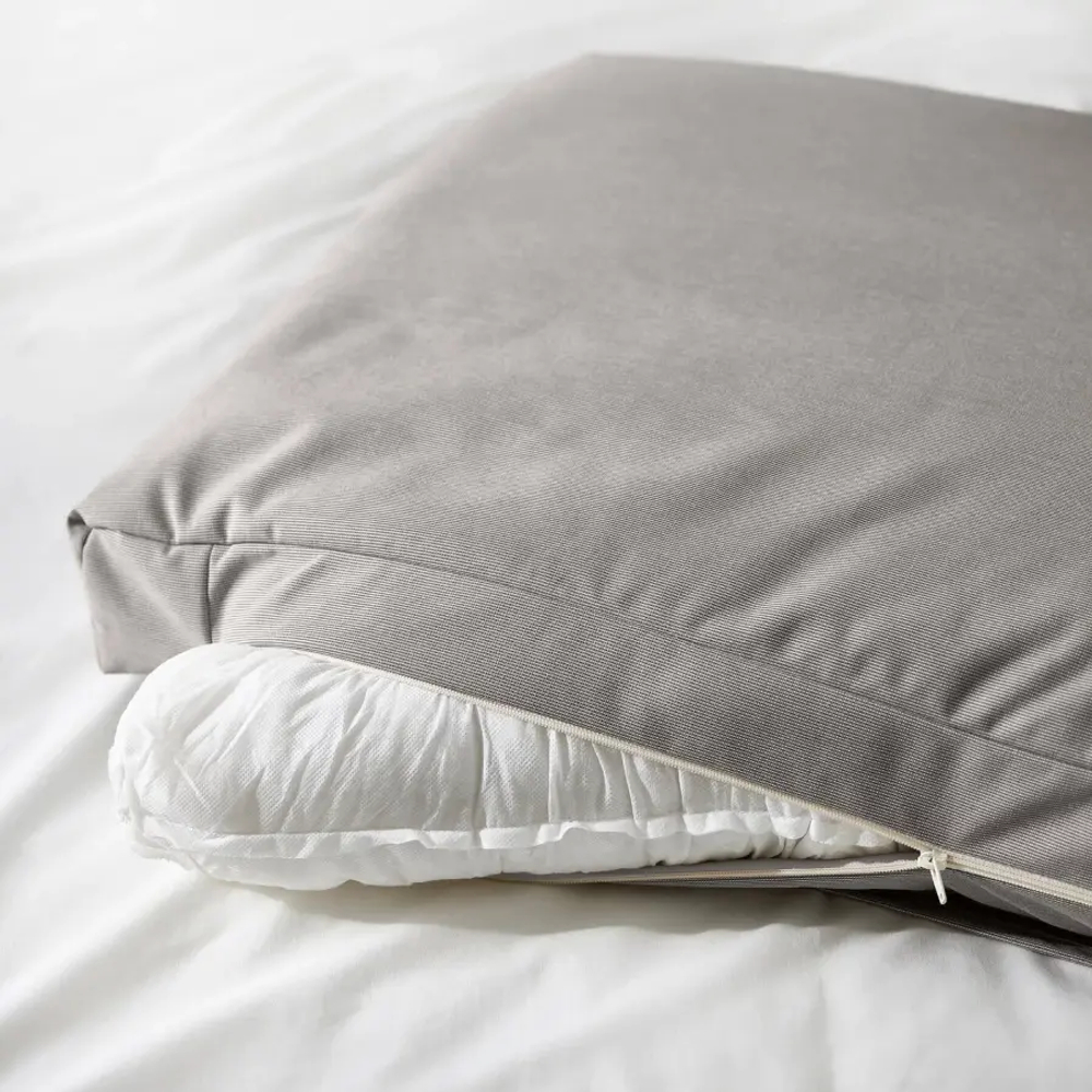 Каркас кровати с мягкой обивкой - IKEA SAGESUND, 200х140 см, серый, САГЕСУНД ИКЕА