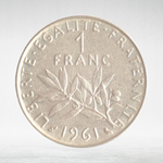 France, 1 Franc 1961 - Signature "O. Roty", VF
