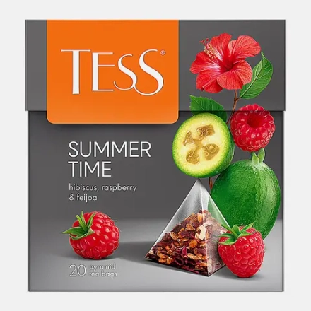Чай травяной Tess Summer гибискус с малиной и ароматом фейхоа 20пак