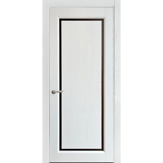 Купить Дверь шпон Прованс ясень белый остеклённая