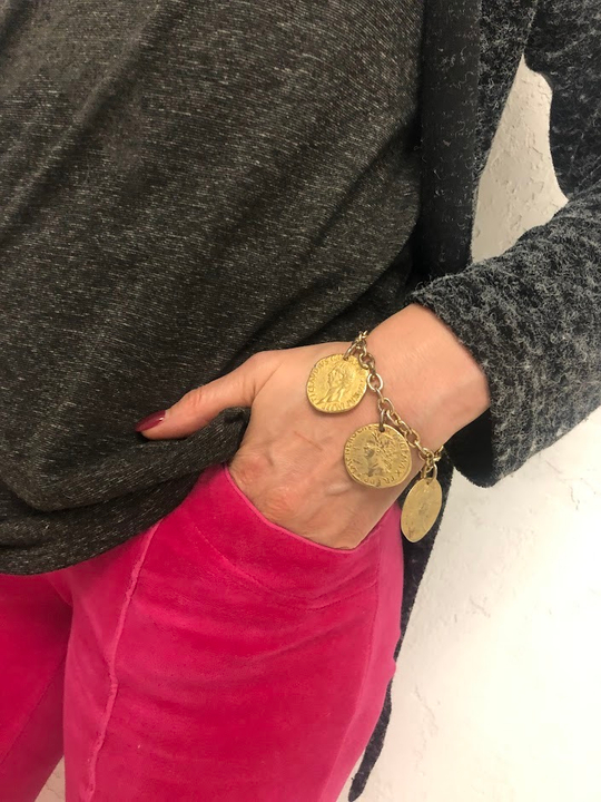 браслет винтаж с монетами no name