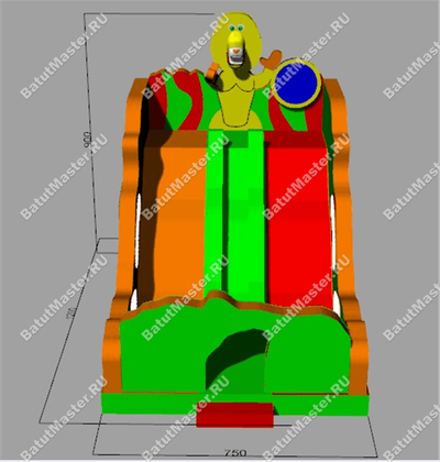 Батут-горка "Лев" 15*8*11 м