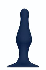 Синяя анальная пробка SILICONE PLUG LARGE - 15,6 см. (Цвет: синий)