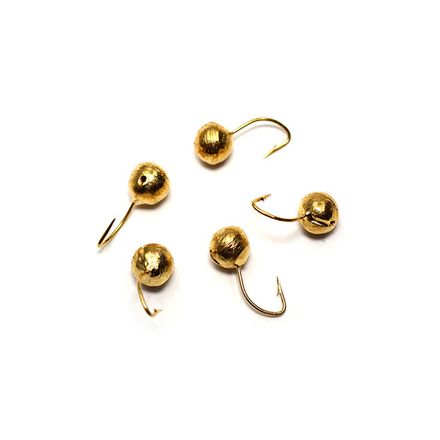 Мормышка вольф. точеная "ЯМАН" Дробь с отв., р.5, вес 1,2, цв. золото