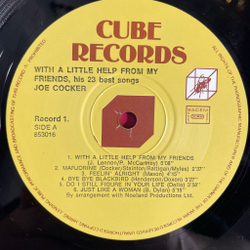 Винтажная виниловая пластинка LP Joe Cocker With A Little Help From My Friends (His 23 Best Songs) (France 1976)