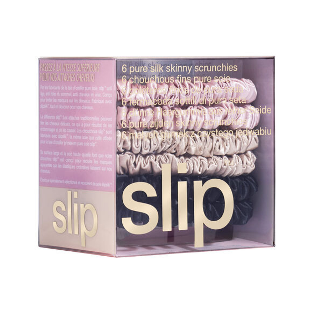 Набор узких резинок для волос из 100% шелка Slip Silk WILDFLOWER