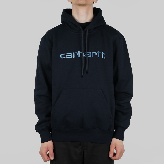 Толстовка мужская Carhartt WIP Hooded Sweatshirt артикул:i030230_blue - купить в магазине Дайс