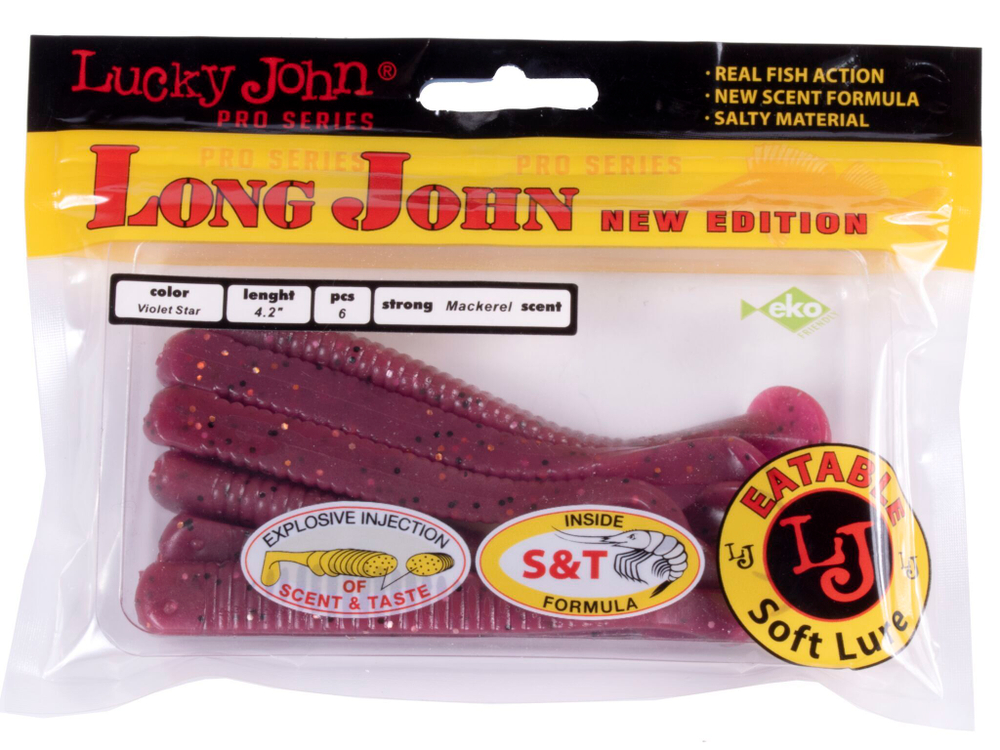 Виброхвосты съедобные LJ Pro Series LONG JOHN 4.2in (10.70)/S26 6шт.