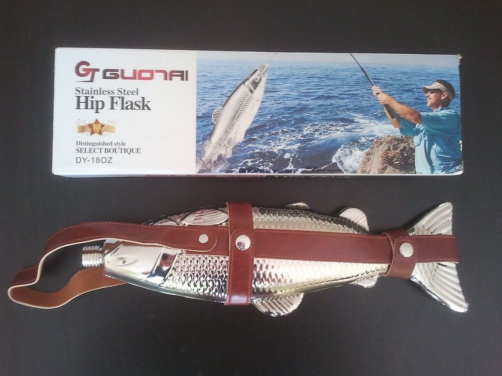 Фляжка Helios Рыба 500 в чехле