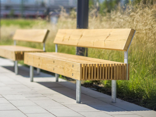 Скамья Линия со спинкой