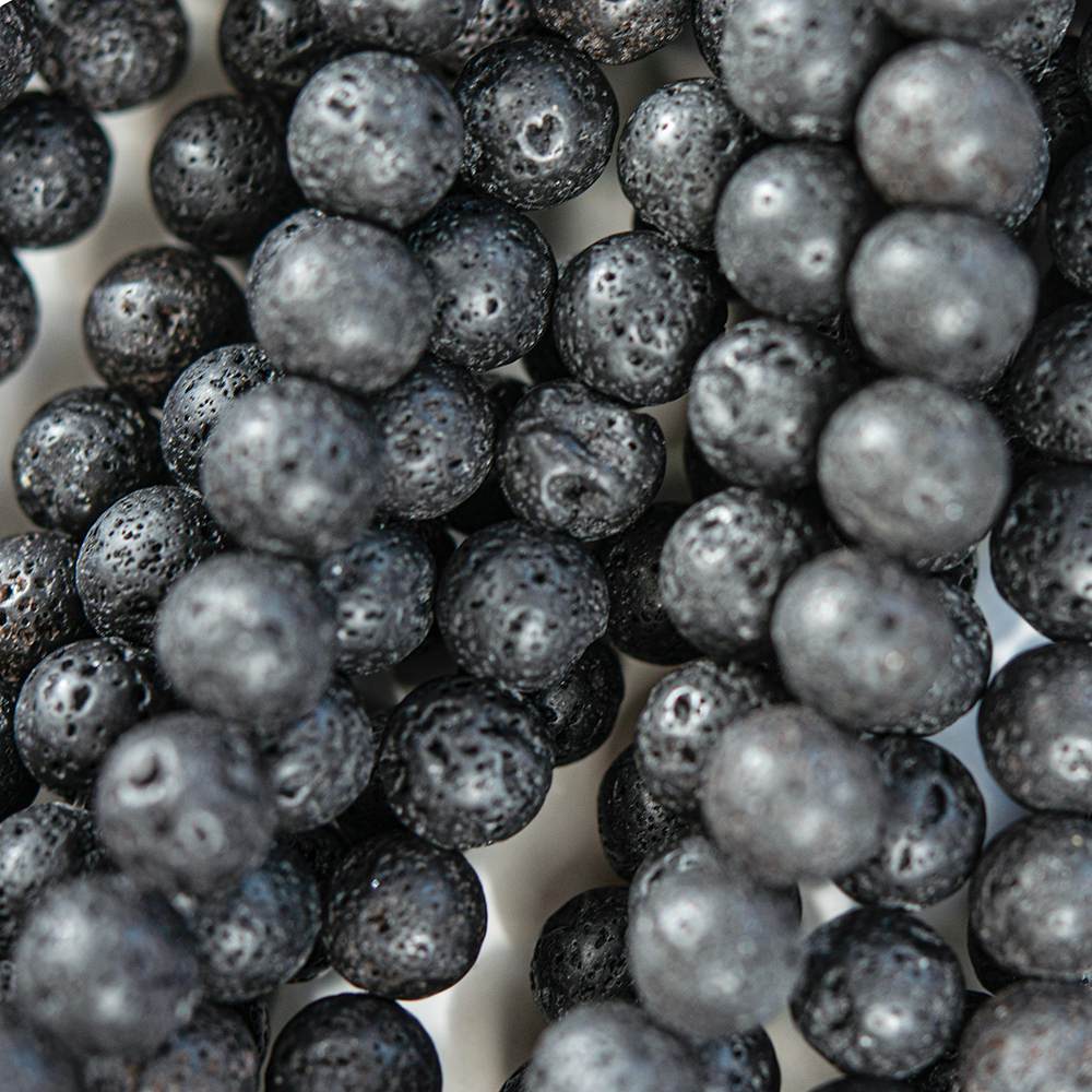 Лава вулканическая натуральная, 12,7мм, шар