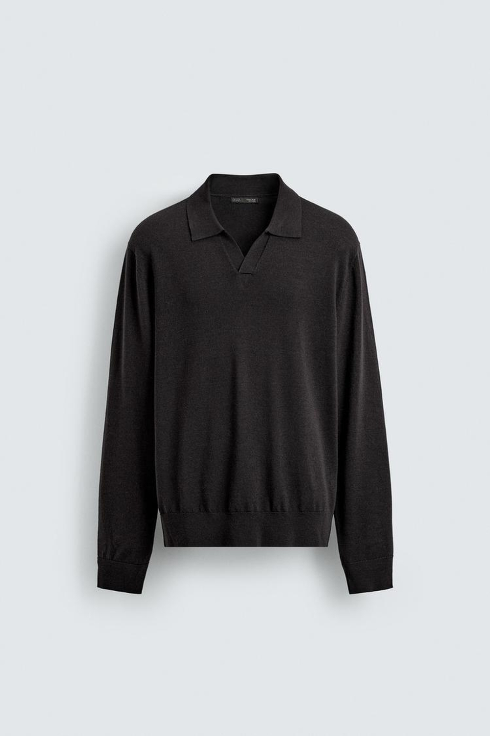 ZARA ШЕРСТЯНОЕ ПОЛО, ТЕМНО-КОРИЧНЕВЫЙ