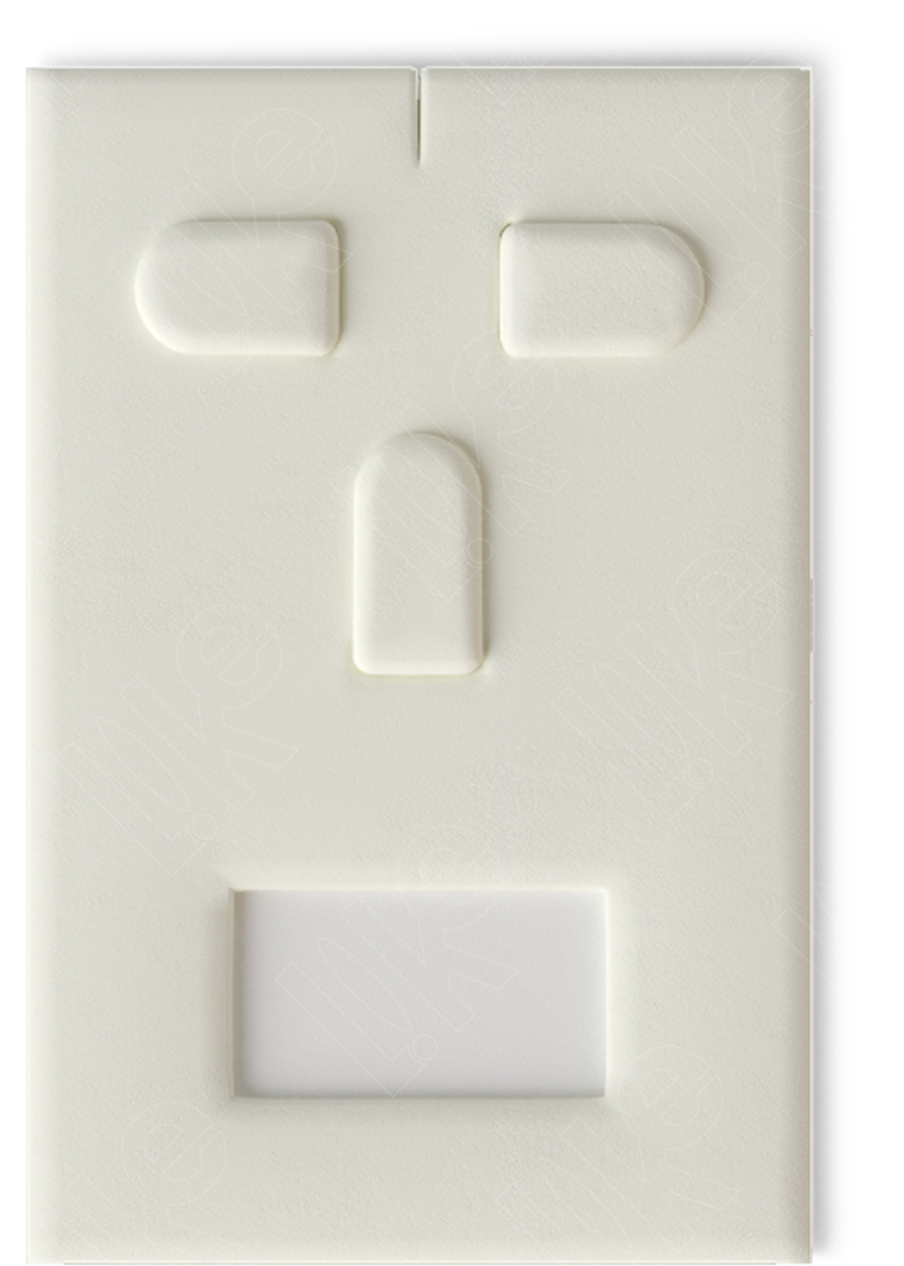 Вкладыш 05/наклонный/для гарнитура/3 язычка/окошко для бирки/прорезь для нитки