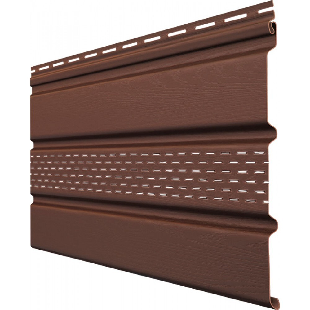 Софит Т4 для сайдинга коричневый частично перфорированный GL ВИА