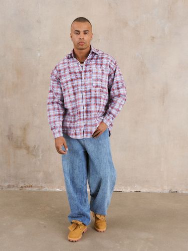 Красная хлопковая рубашка в клетку FINE