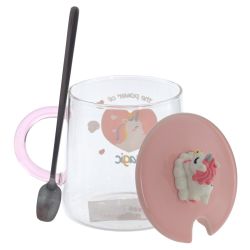 GAEM Кружка с крышкой и ложкой, 400 мл, L12,5 W9 H12 см