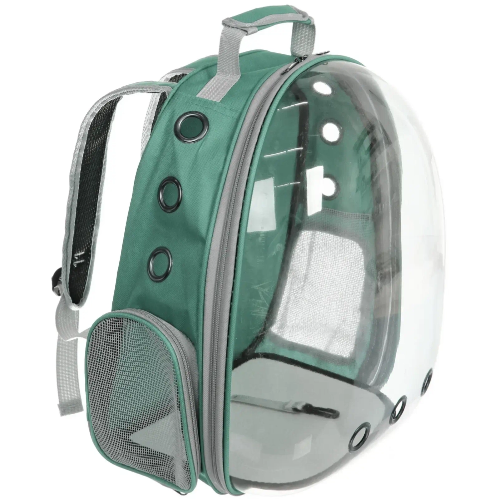 Рюкзак - переноска для животных «ЛЮБИМЫЙ БРО», цвет зеленый, 27*33*43см/до 7кг (Пакет и Лейбл)