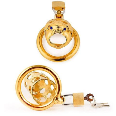 Золотистый сувенирный пояс верности в виде свиньи (Цвет: золотистый)