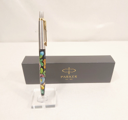 Ручка "Анютины глазки" с ручной росписью Палех