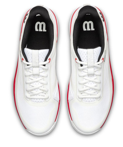 Мужские кроссовки теннисные Wilson Rush Lite 5 - white/black/infrared