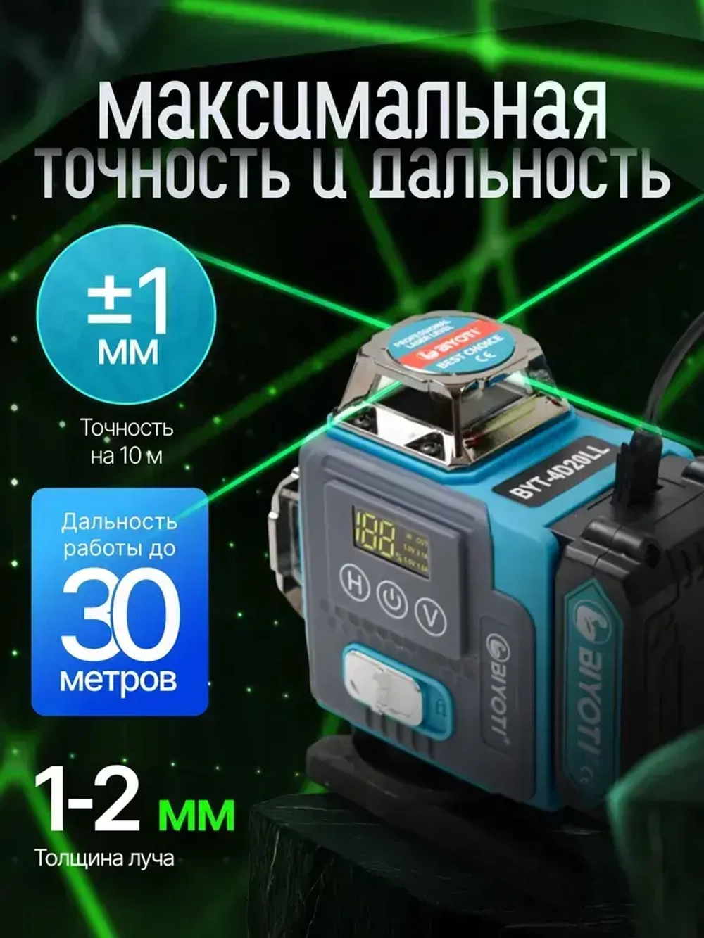 Sapunov Shop Лазерный уровень/нивелир Зеленыйлуч