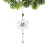 Подвеска «Ледяная снежинка» 8,5*20 см, Белый